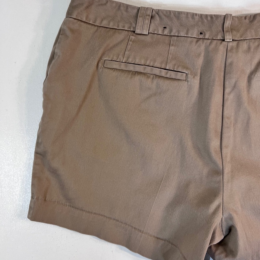 Worthington Modern Fit Chino Shorts 16 Tan Khaki Mid Rise Cotton Stretch Casual - Picture 5 of 9